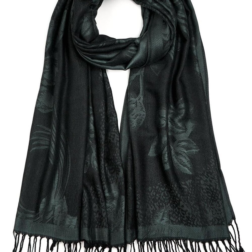 Reversible Jacquard Pashmina Shawls and Wraps for Women Festival Vapor